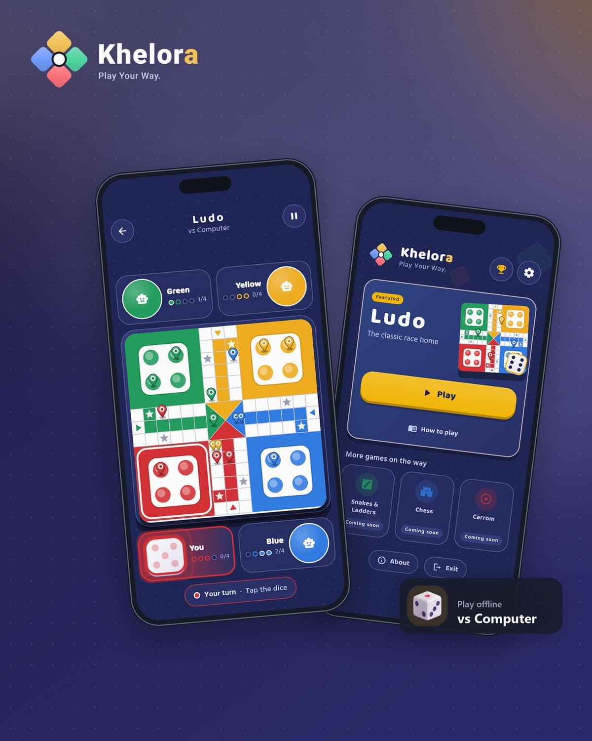 Khelora: Offline Ludo