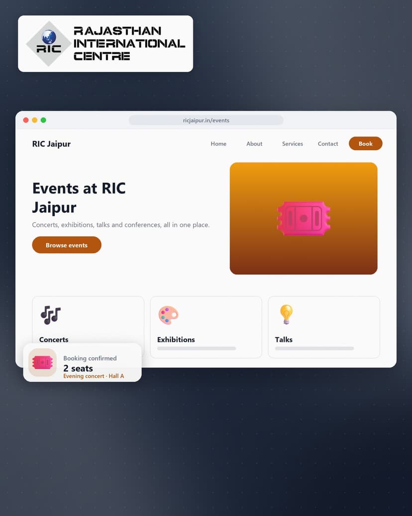 Rajasthan International Centre: Event Platform