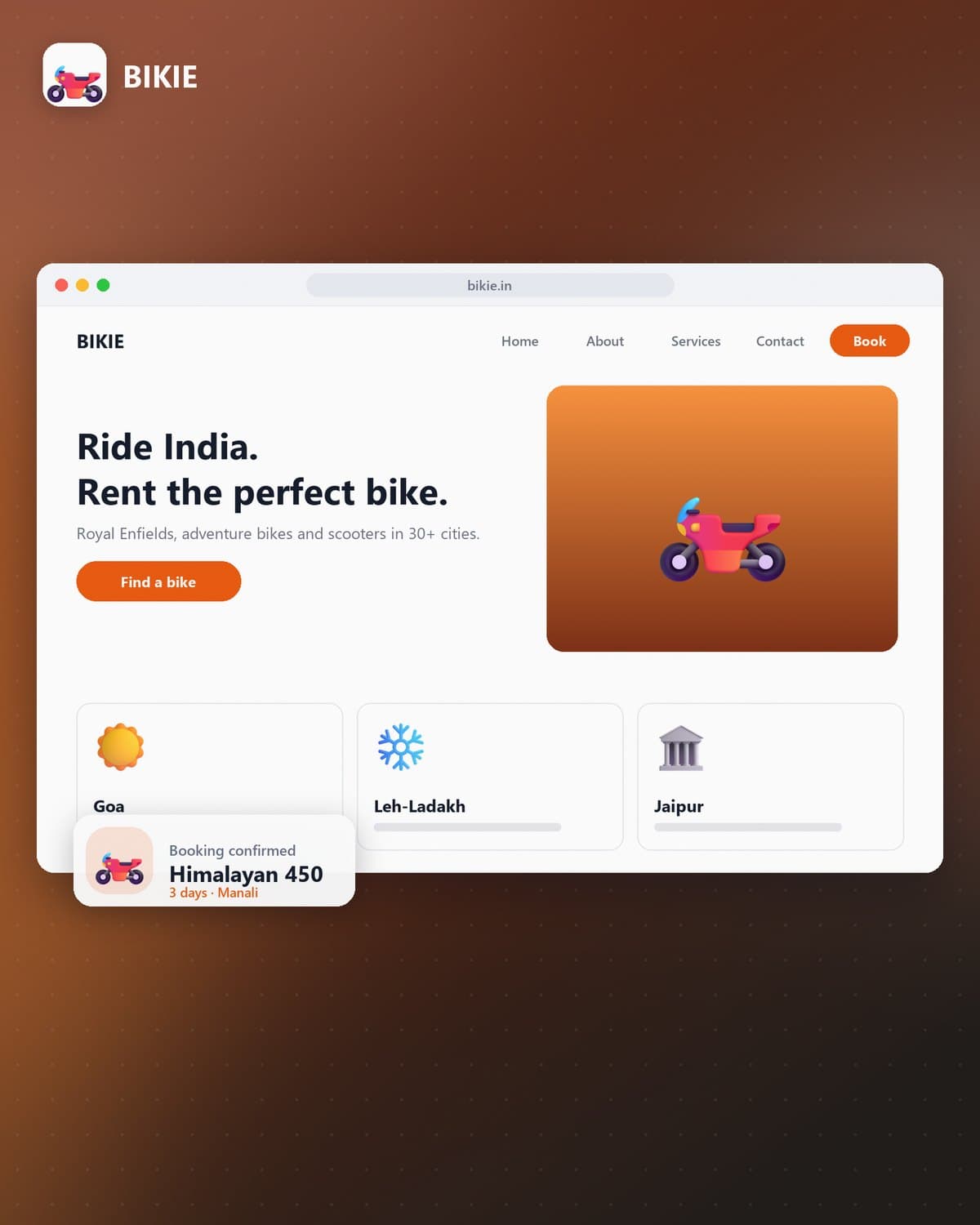 BIKIE: Motorcycle Rental Platform