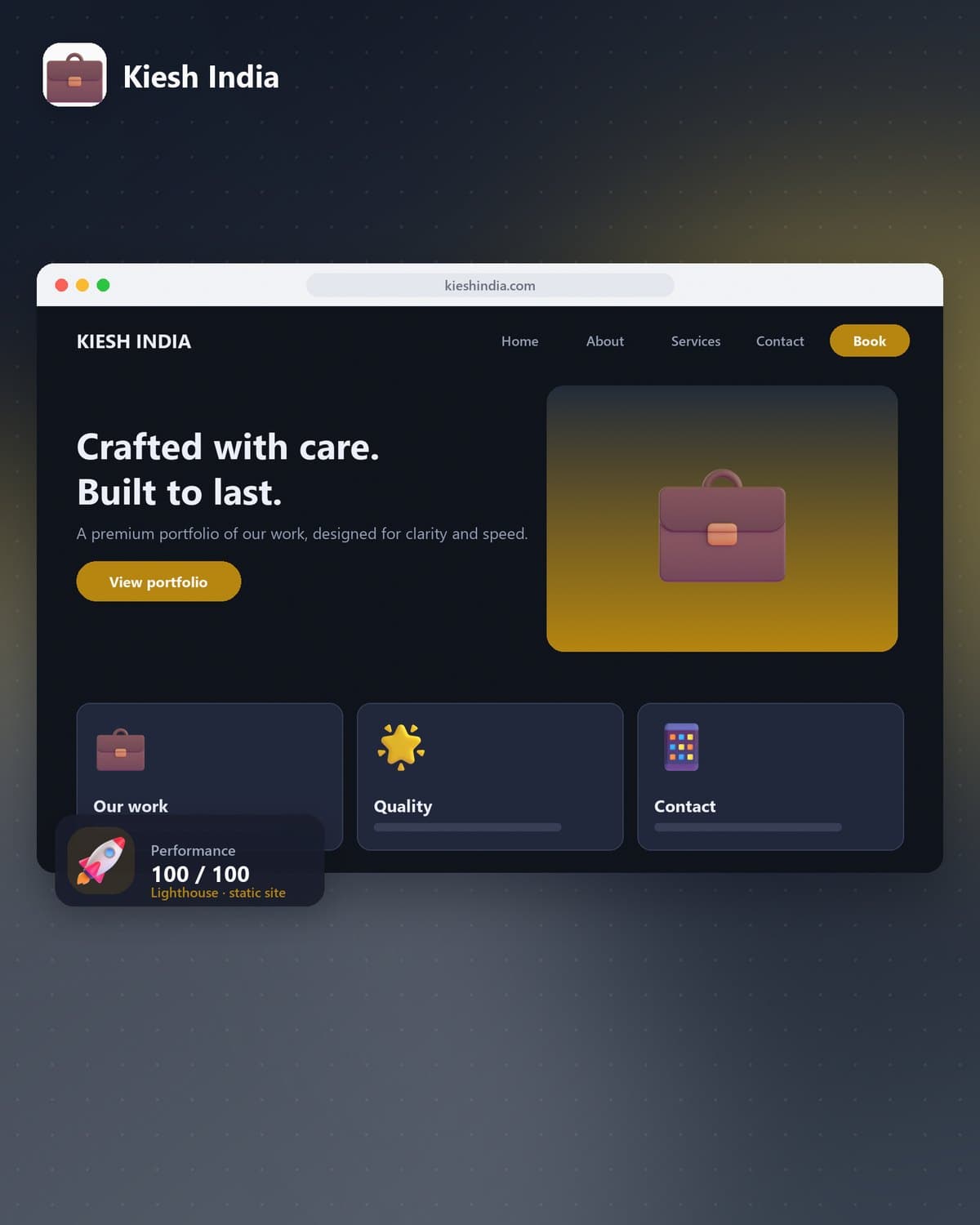 Kiesh India Portfolio Website